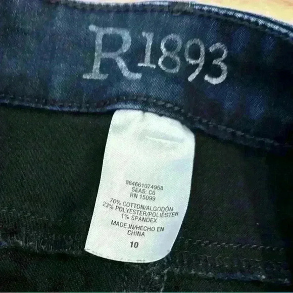 Roebuck and Co dark washed R1893 Jeggings size 10 - Picture 6 of 7